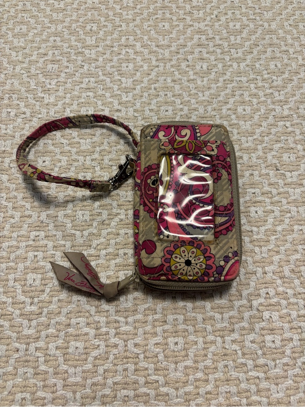 Vera Bradley small Wristlet paisley meets plaid